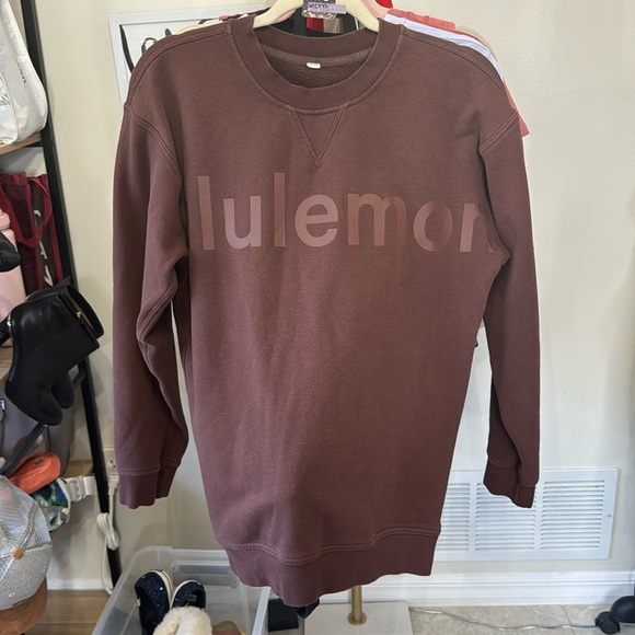 💛💎RARE💎💛Lululemon All Yours Crew *Graphic in 
Brown Earth - Picture 2 of 4